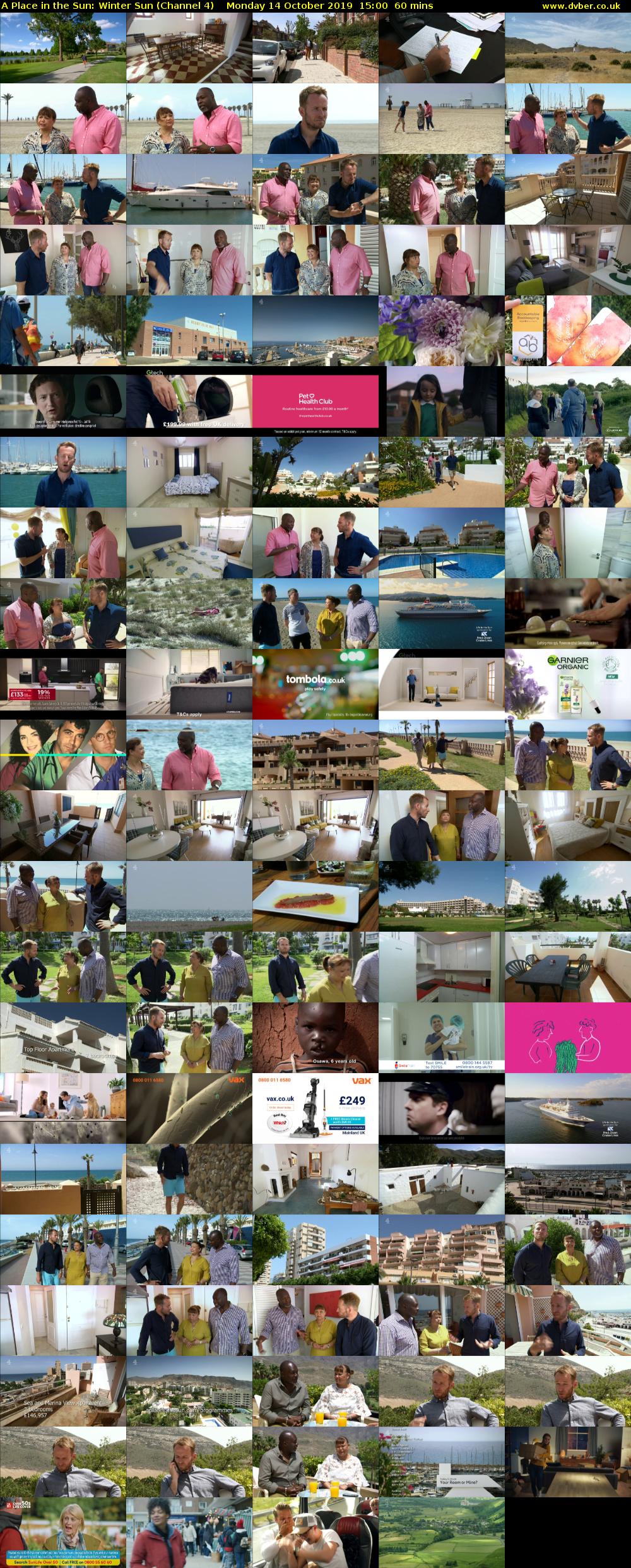 A Place in the Sun: Winter Sun (Channel 4) Monday 14 October 2019 15:00 - 16:00
