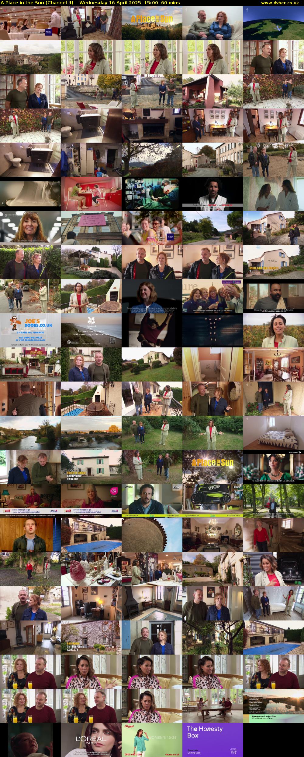 A Place in the Sun (Channel 4) Wednesday 16 April 2025 15:00 - 16:00