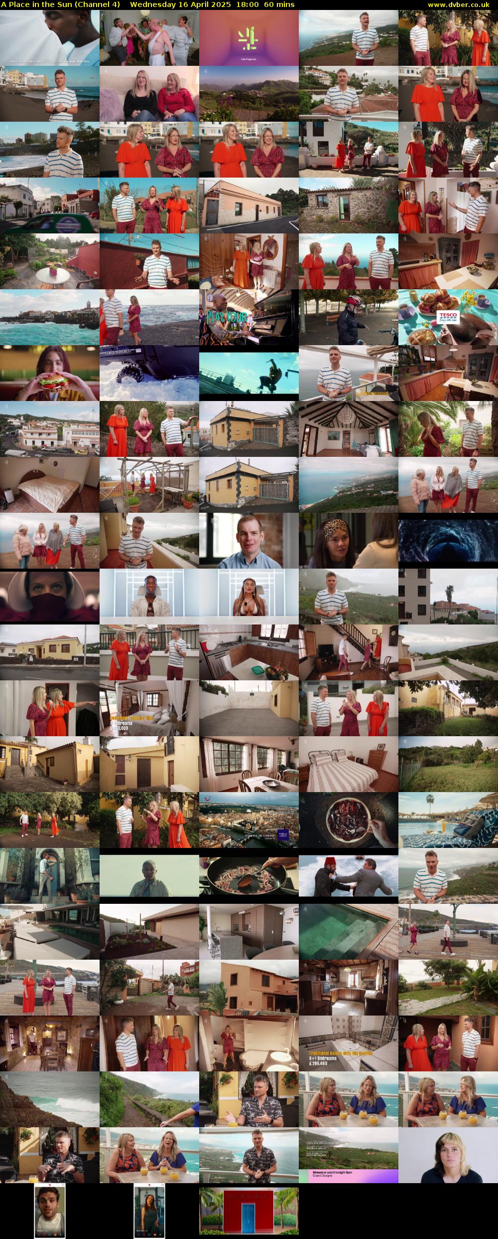 A Place in the Sun (Channel 4) Wednesday 16 April 2025 18:00 - 19:00