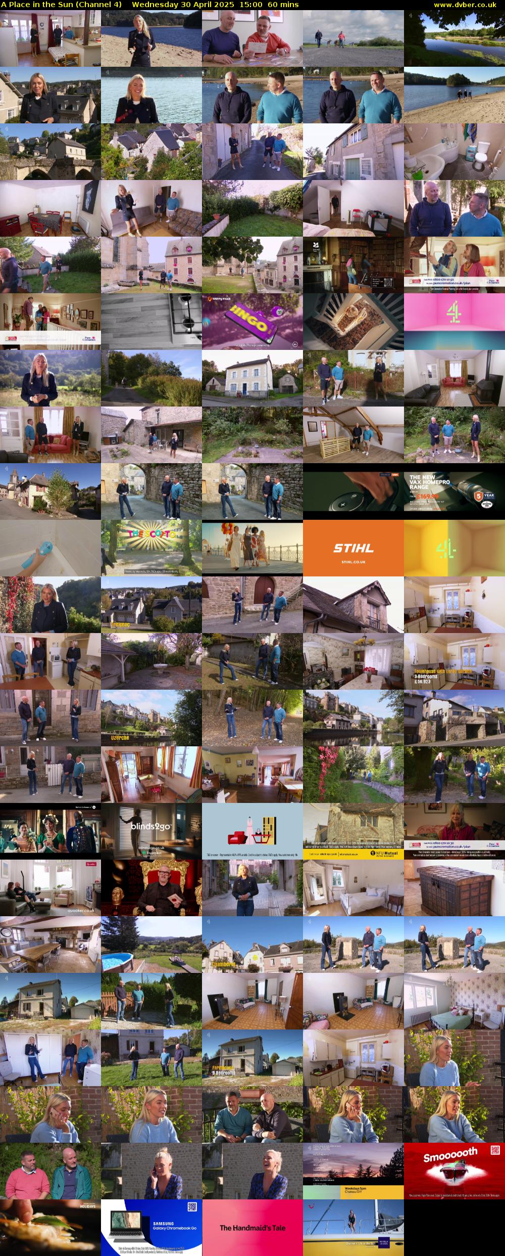 A Place in the Sun (Channel 4) Wednesday 30 April 2025 15:00 - 16:00
