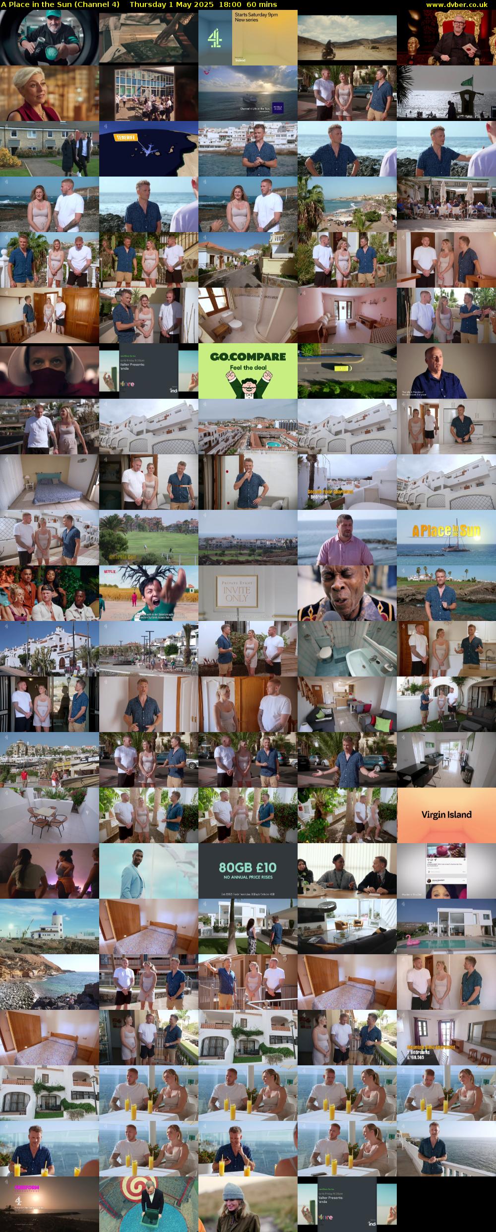 A Place in the Sun (Channel 4) Thursday 1 May 2025 18:00 - 19:00