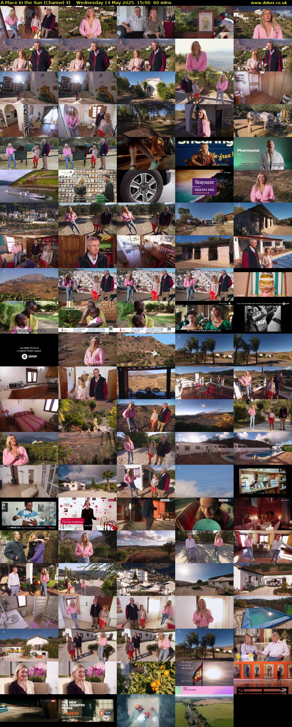 A Place in the Sun (Channel 4) Wednesday 14 May 2025 15:00 - 16:00