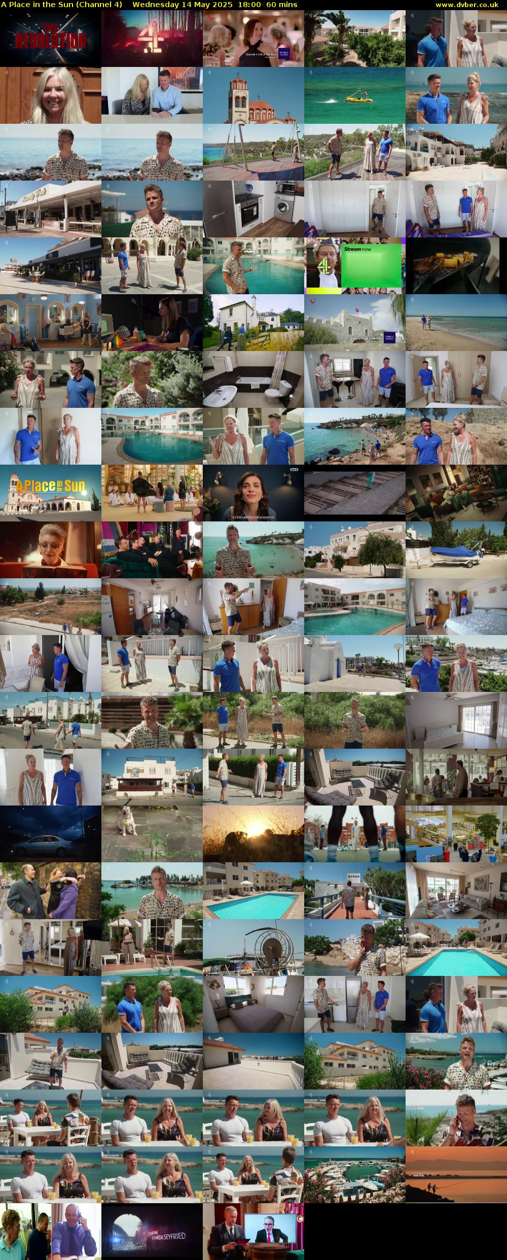 A Place in the Sun (Channel 4) Wednesday 14 May 2025 18:00 - 19:00