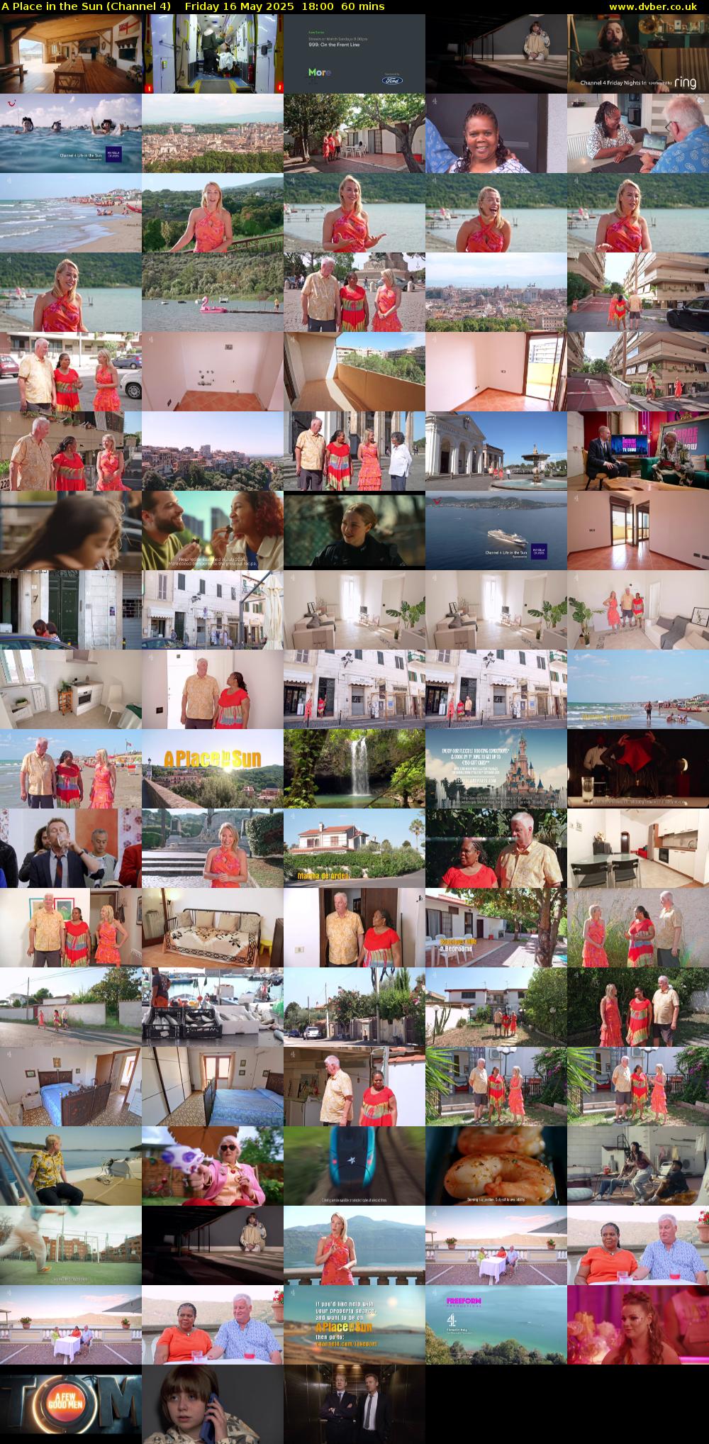 A Place in the Sun (Channel 4) Friday 16 May 2025 18:00 - 19:00