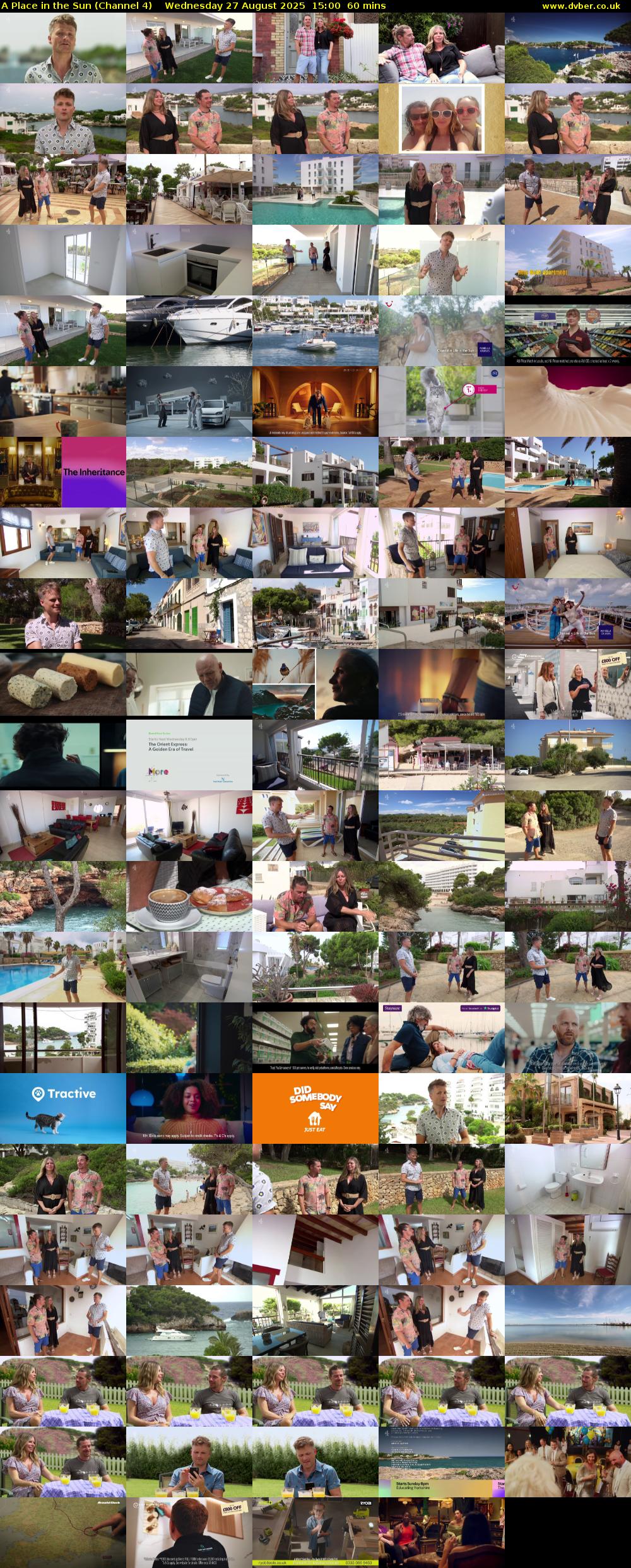 A Place in the Sun (Channel 4) Wednesday 27 August 2025 15:00 - 16:00