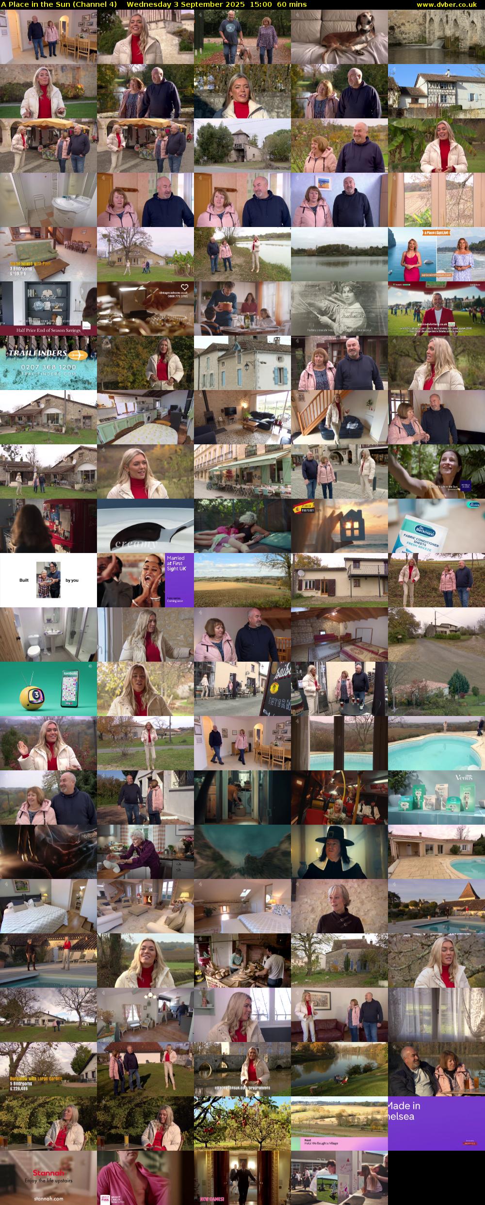 A Place in the Sun (Channel 4) Wednesday 3 September 2025 15:00 - 16:00