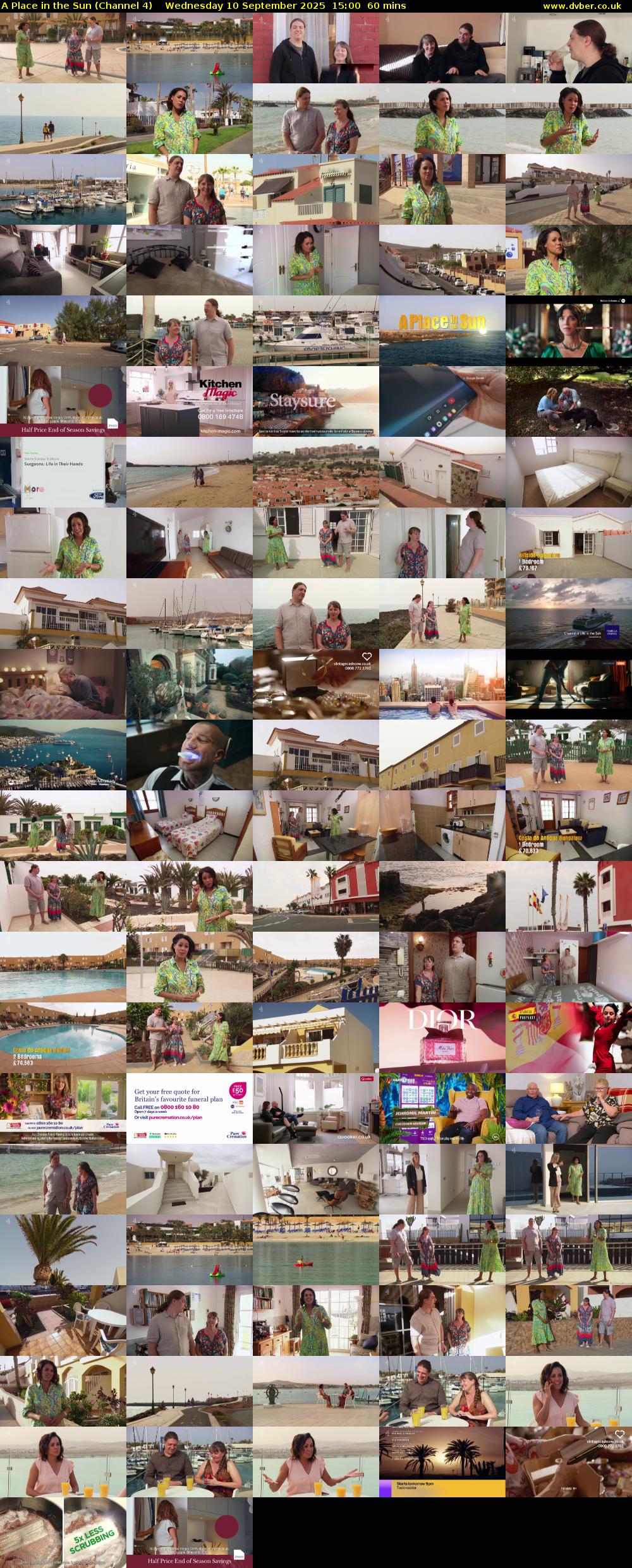 A Place in the Sun (Channel 4) Wednesday 10 September 2025 15:00 - 16:00