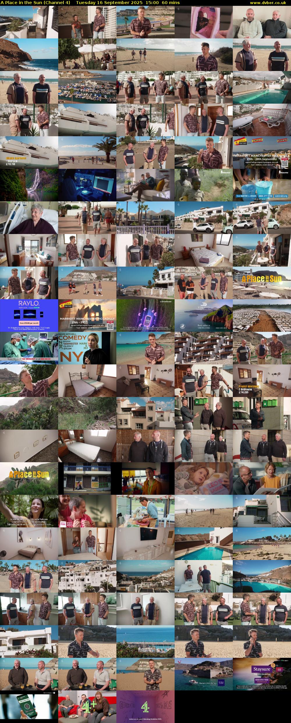 A Place in the Sun (Channel 4) Tuesday 16 September 2025 15:00 - 16:00
