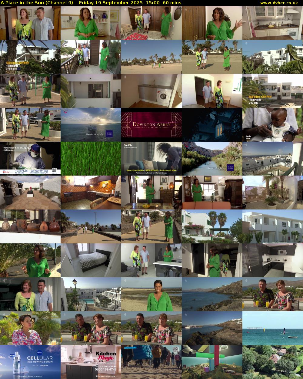 A Place in the Sun (Channel 4) Friday 19 September 2025 15:00 - 16:00