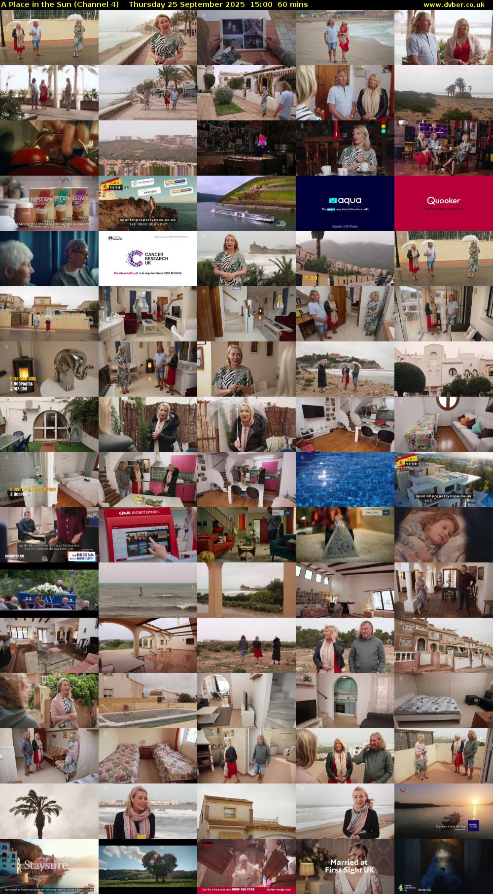 A Place in the Sun (Channel 4) Thursday 25 September 2025 15:00 - 16:00