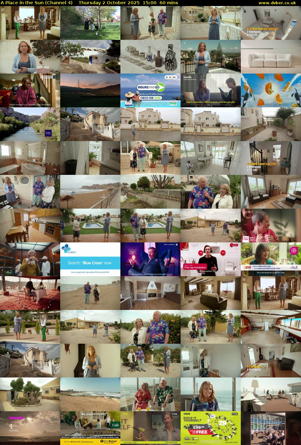 A Place in the Sun (Channel 4) Thursday 2 October 2025 15:00 - 16:00
