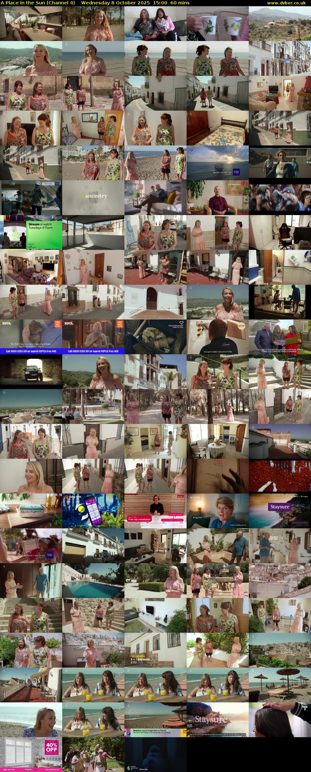 A Place in the Sun (Channel 4) Wednesday 8 October 2025 15:00 - 16:00