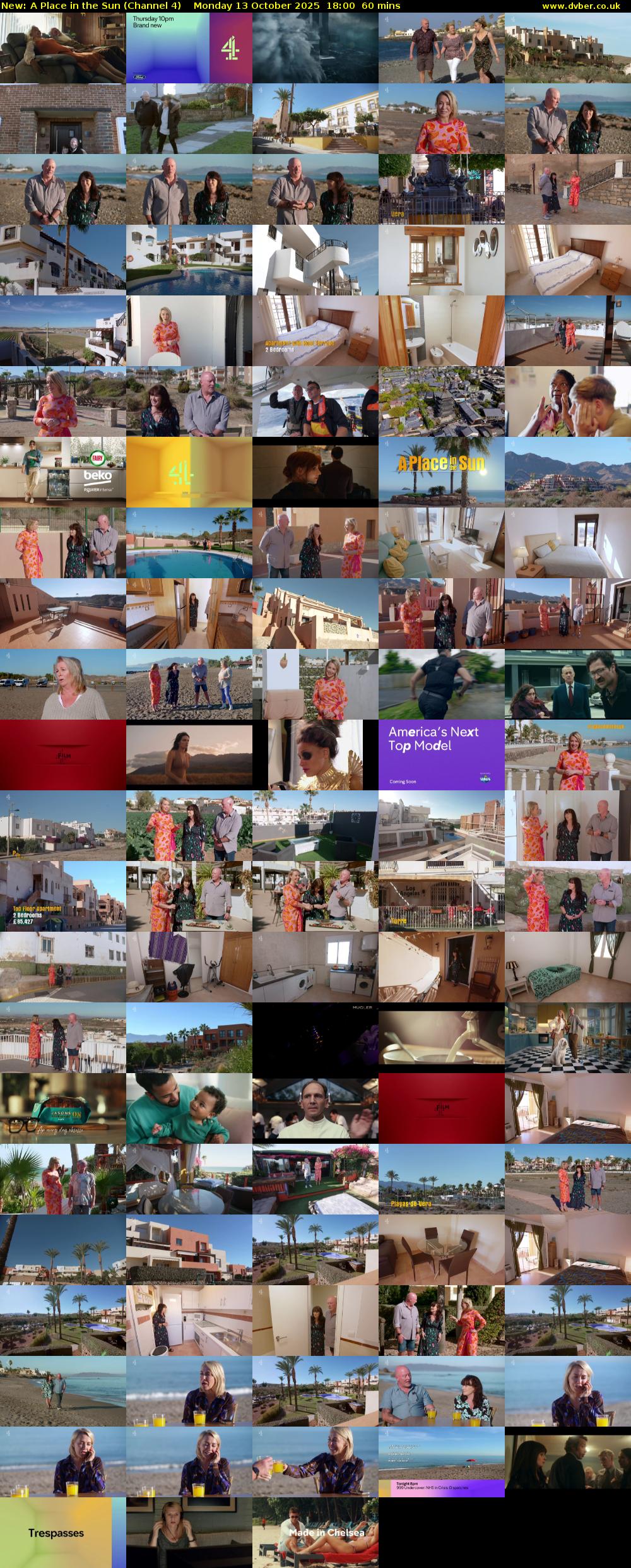 A Place in the Sun (Channel 4) Monday 13 October 2025 18:00 - 19:00
