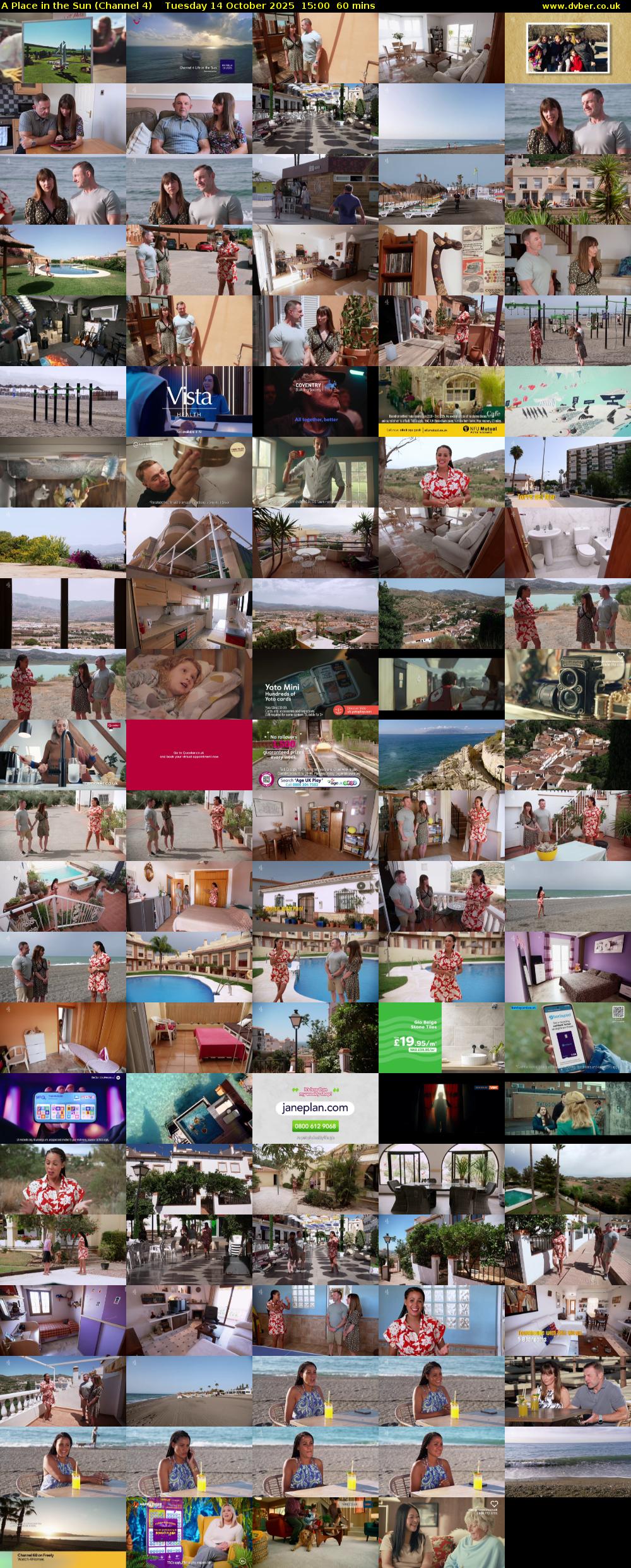 A Place in the Sun (Channel 4) Tuesday 14 October 2025 15:00 - 16:00