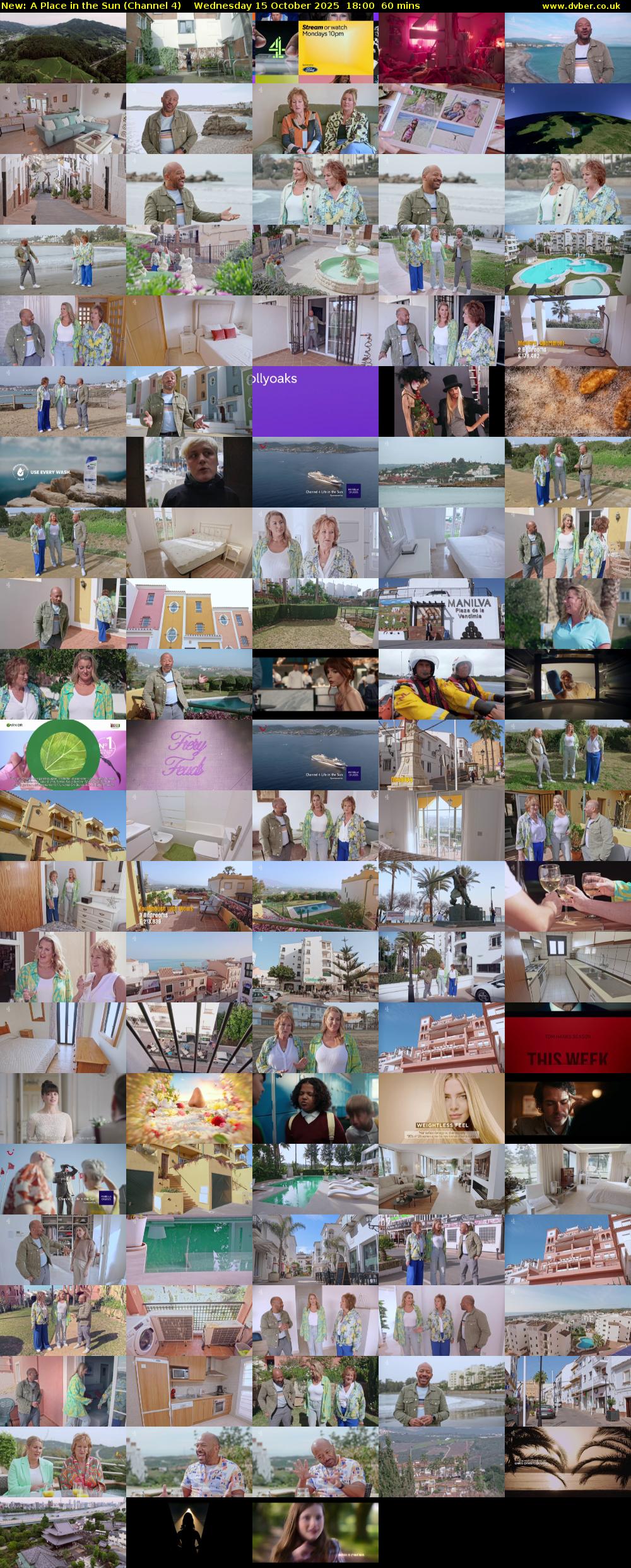 A Place in the Sun (Channel 4) Wednesday 15 October 2025 18:00 - 19:00
