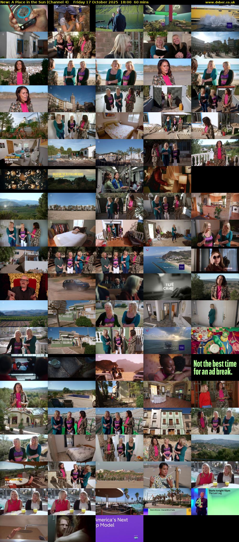 A Place in the Sun (Channel 4) Friday 17 October 2025 18:00 - 19:00