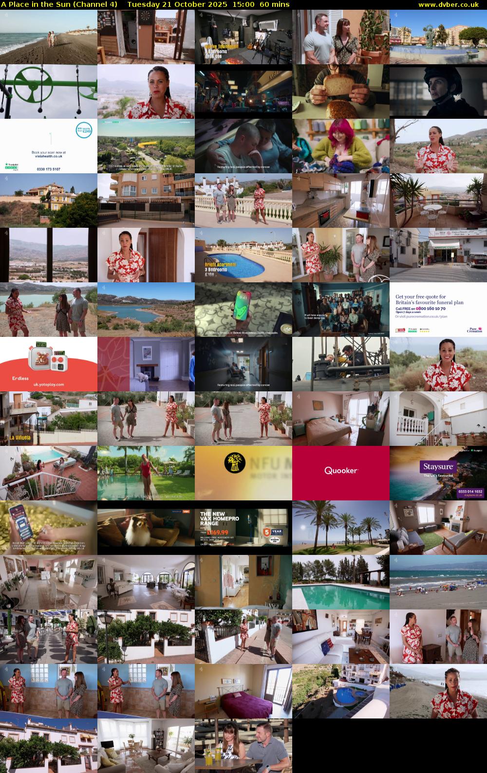 A Place in the Sun (Channel 4) Tuesday 21 October 2025 15:00 - 16:00