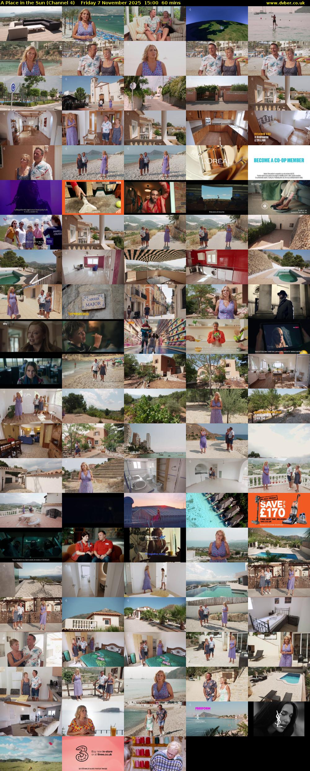 A Place in the Sun (Channel 4) Friday 7 November 2025 15:00 - 16:00