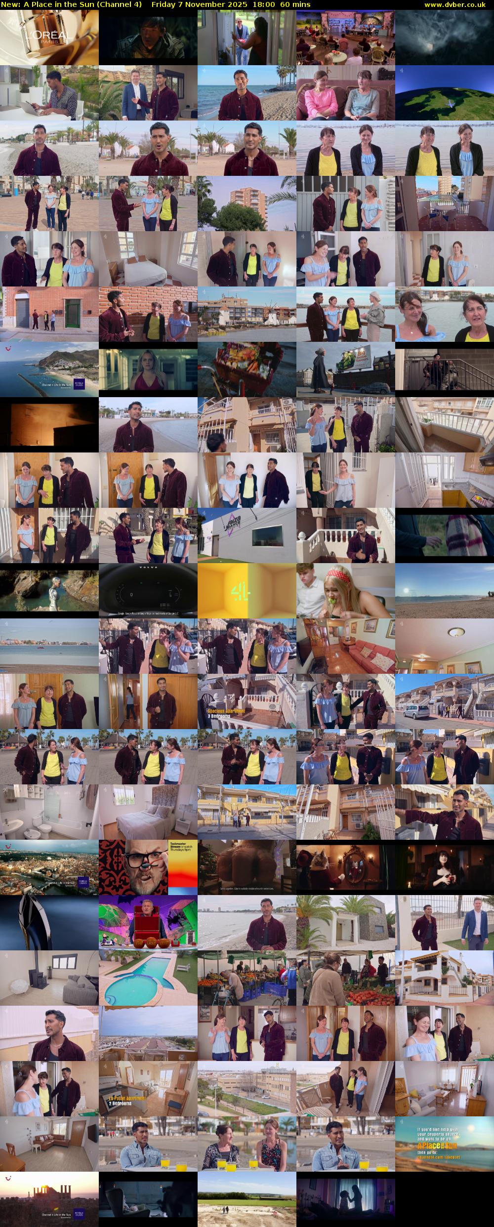 A Place in the Sun (Channel 4) Friday 7 November 2025 18:00 - 19:00