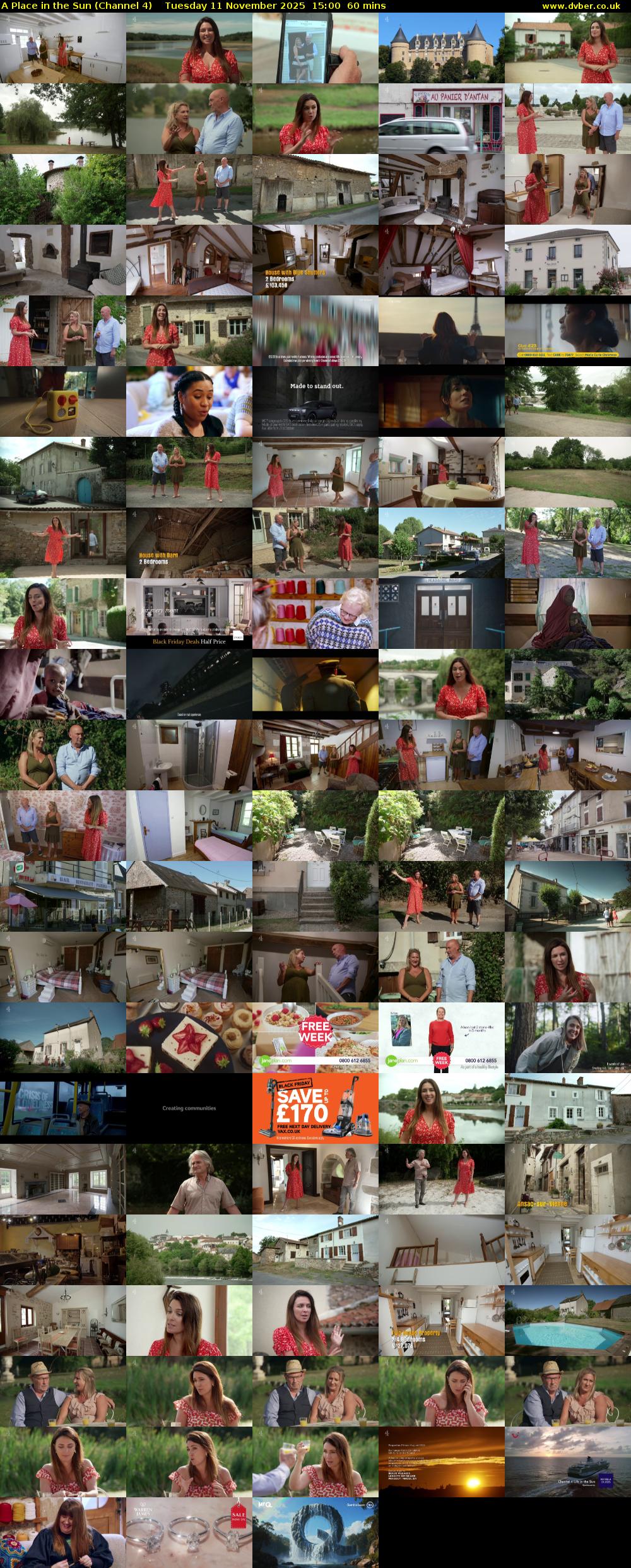 A Place in the Sun (Channel 4) Tuesday 11 November 2025 15:00 - 16:00