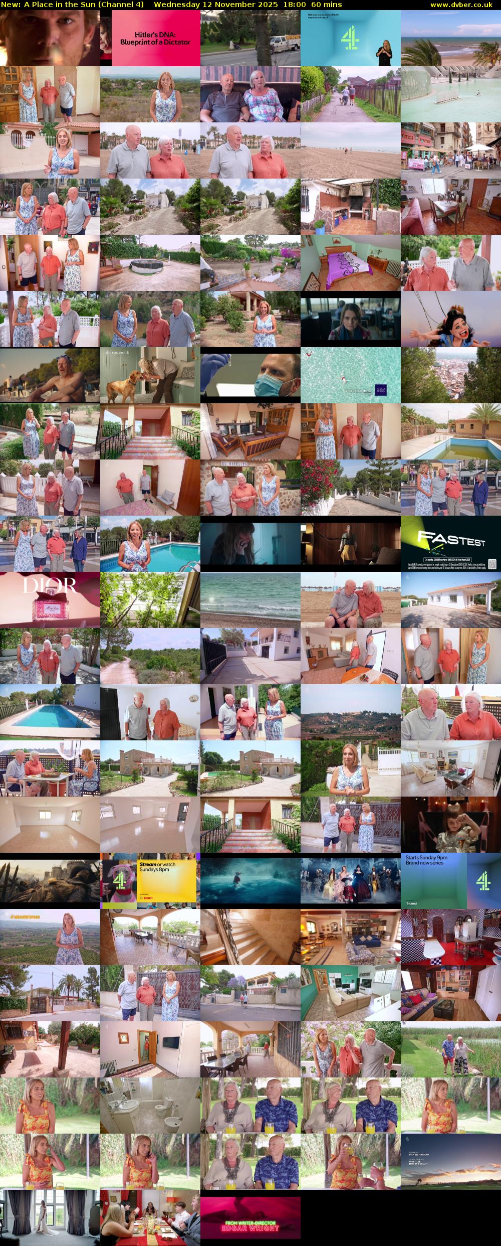 A Place in the Sun (Channel 4) Wednesday 12 November 2025 18:00 - 19:00