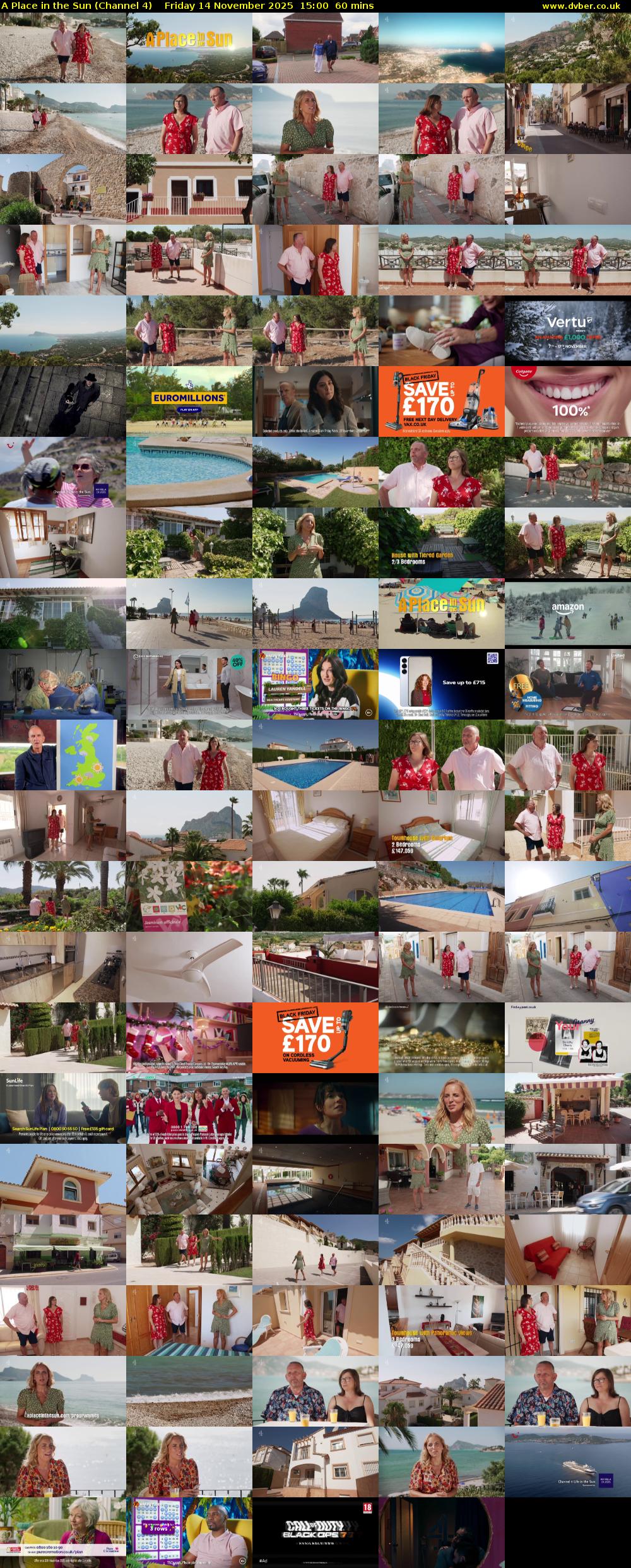 A Place in the Sun (Channel 4) Friday 14 November 2025 15:00 - 16:00