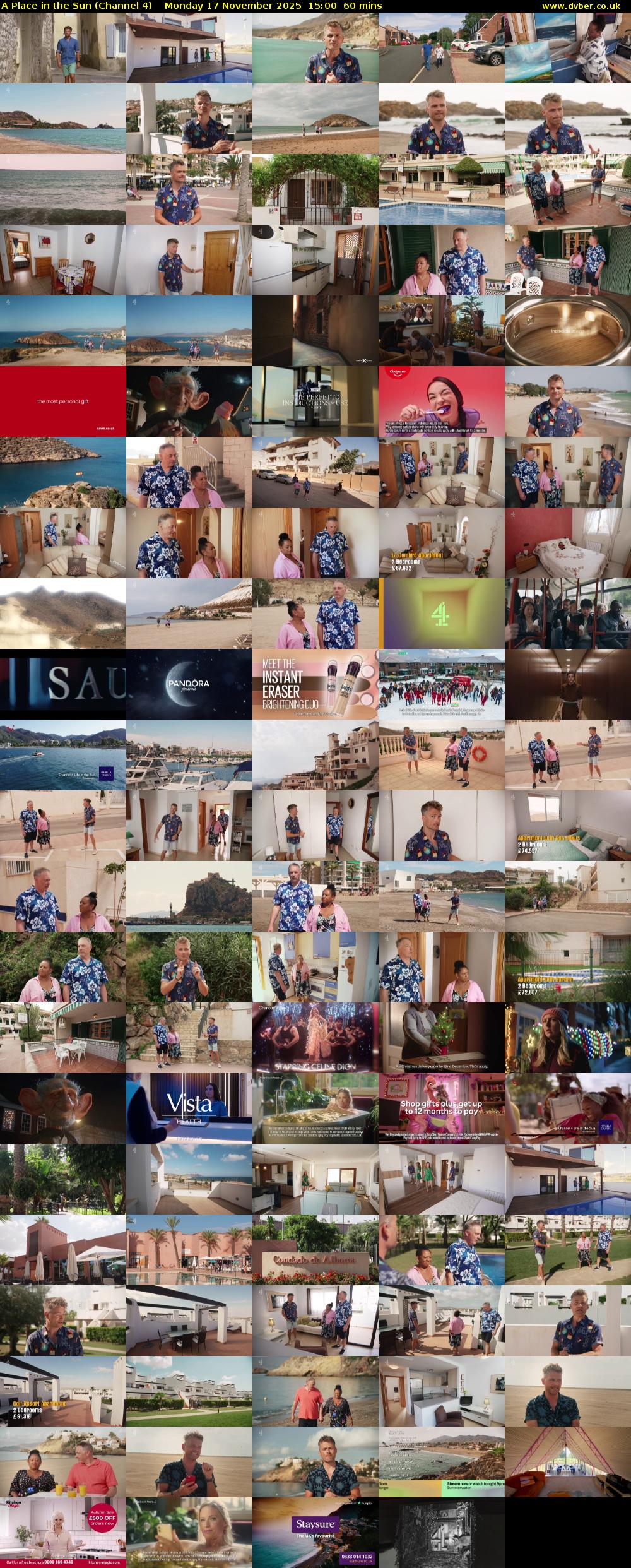 A Place in the Sun (Channel 4) Monday 17 November 2025 15:00 - 16:00