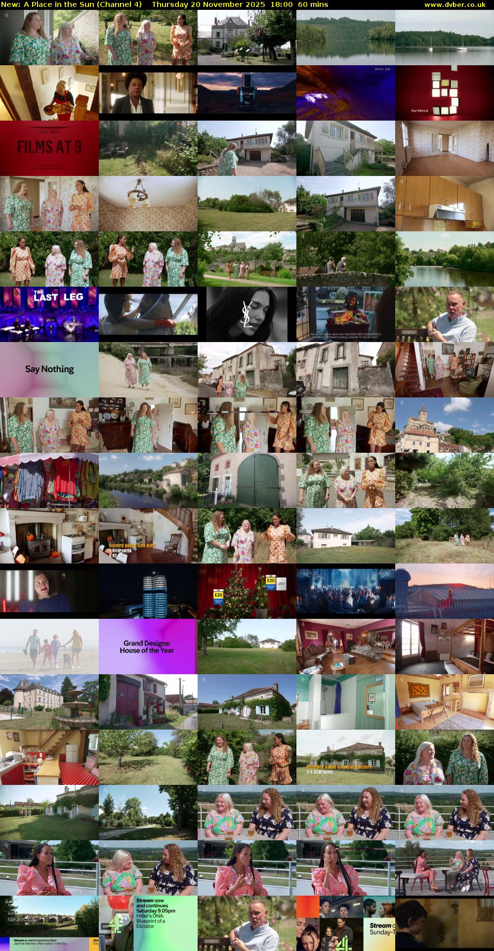 A Place in the Sun (Channel 4) Thursday 20 November 2025 18:00 - 19:00