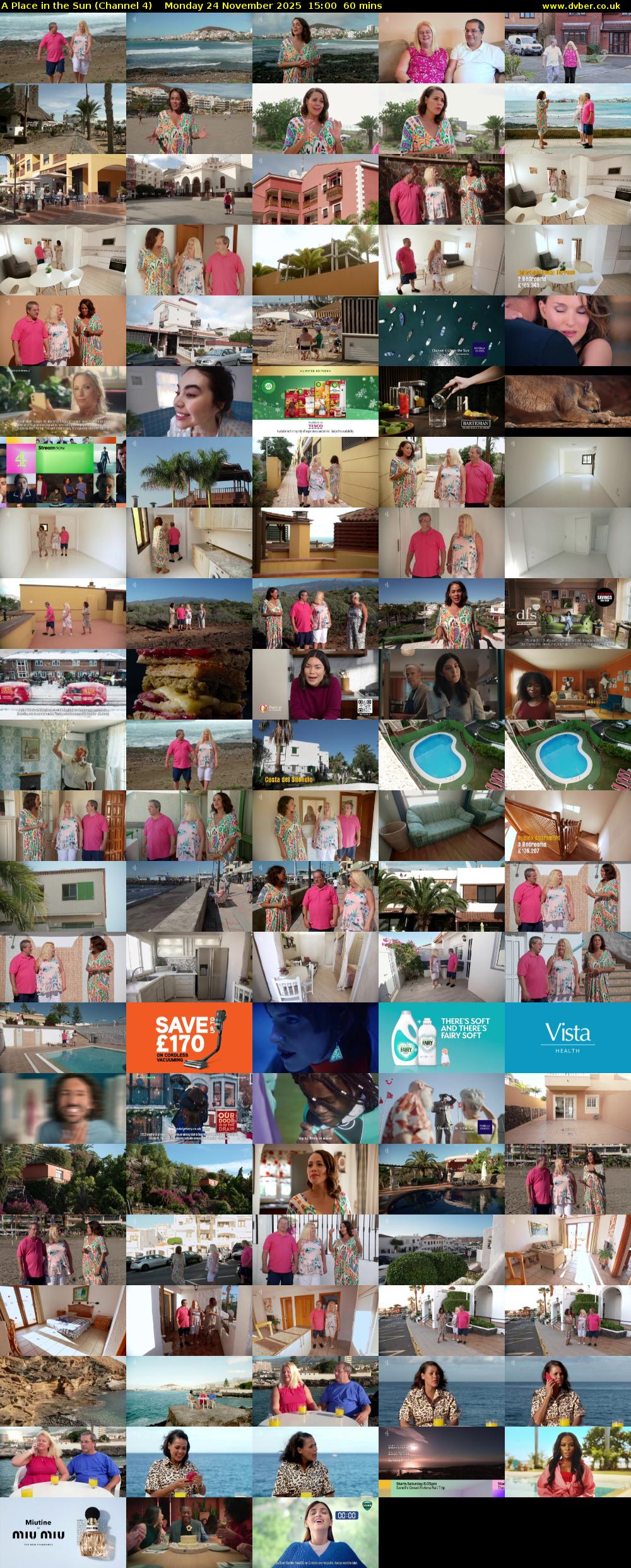 A Place in the Sun (Channel 4) Monday 24 November 2025 15:00 - 16:00