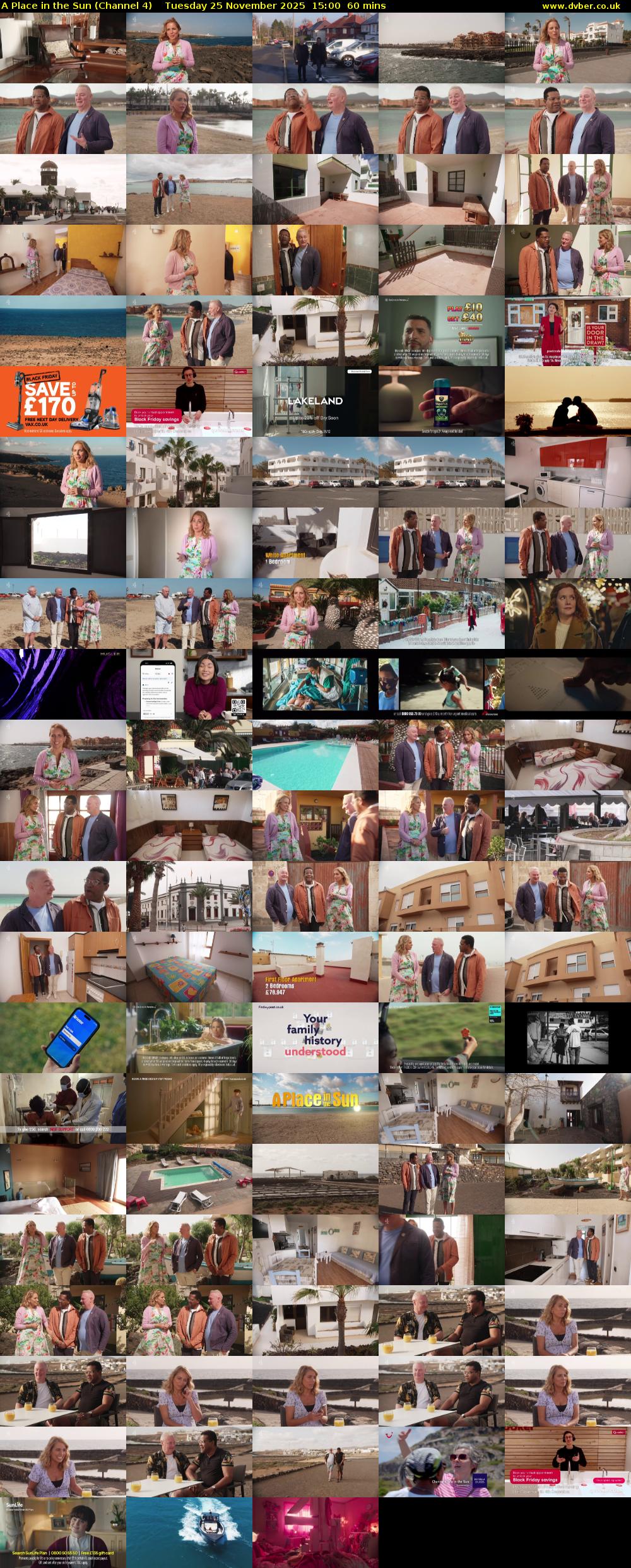 A Place in the Sun (Channel 4) Tuesday 25 November 2025 15:00 - 16:00