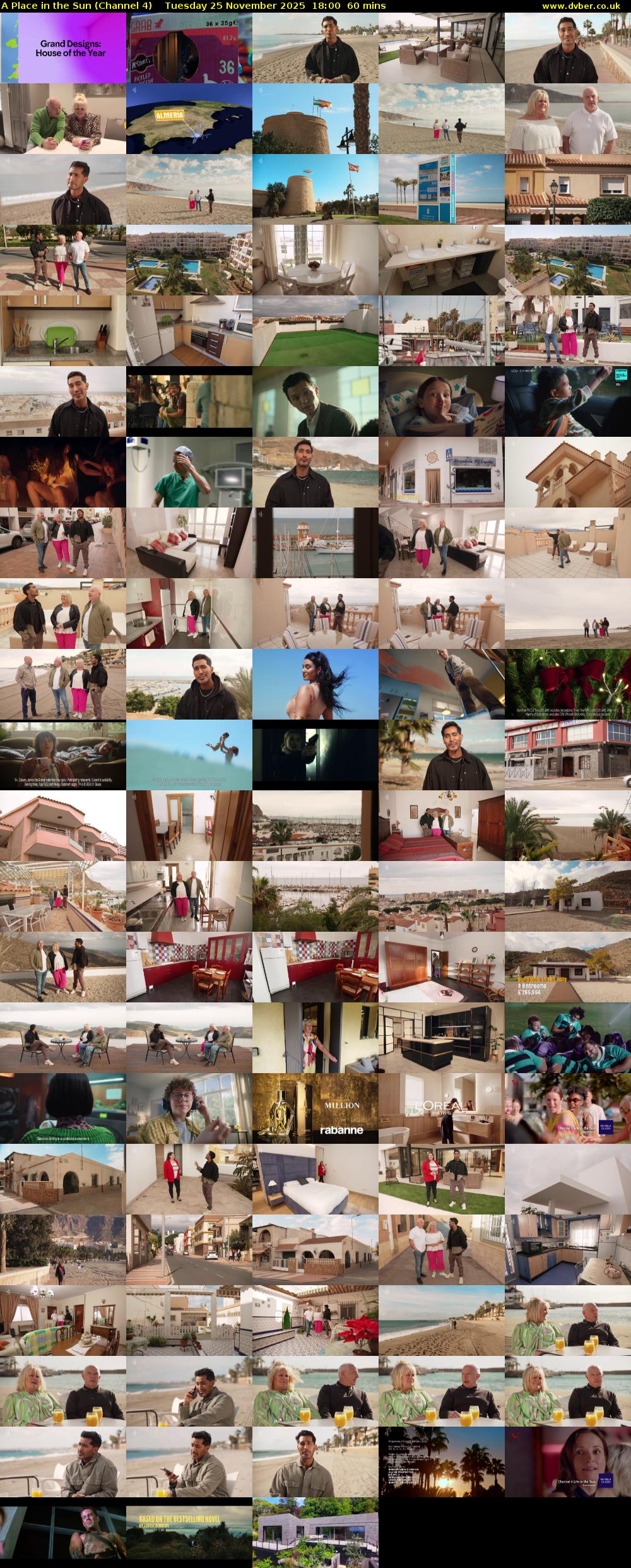 A Place in the Sun (Channel 4) Tuesday 25 November 2025 18:00 - 19:00