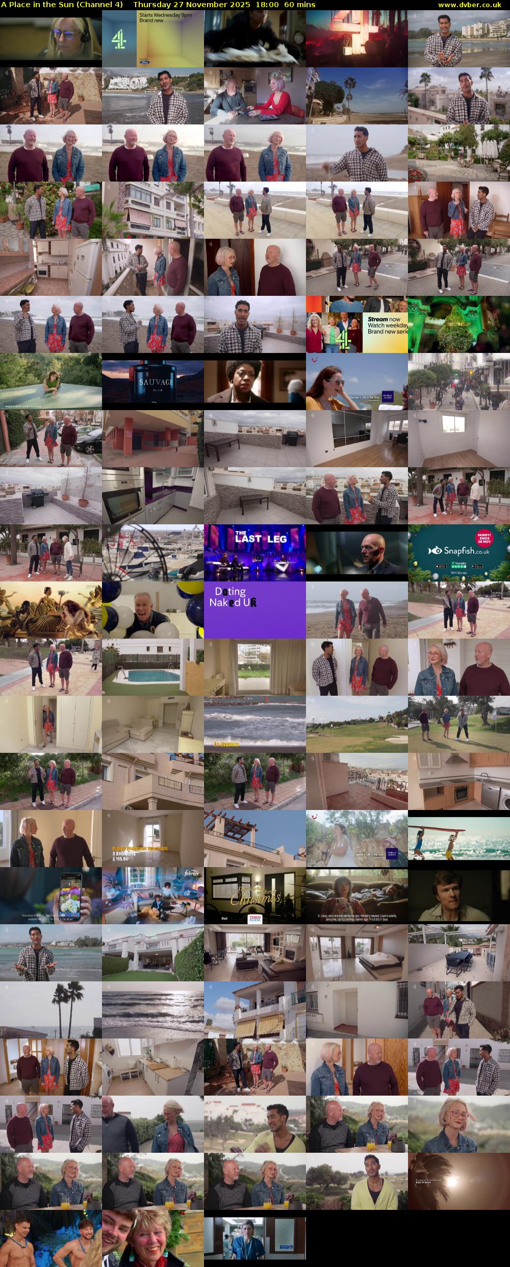 A Place in the Sun (Channel 4) Thursday 27 November 2025 18:00 - 19:00