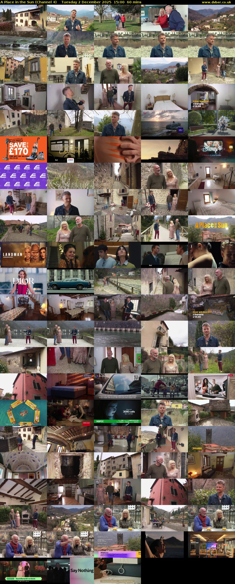 A Place in the Sun (Channel 4) Tuesday 2 December 2025 15:00 - 16:00