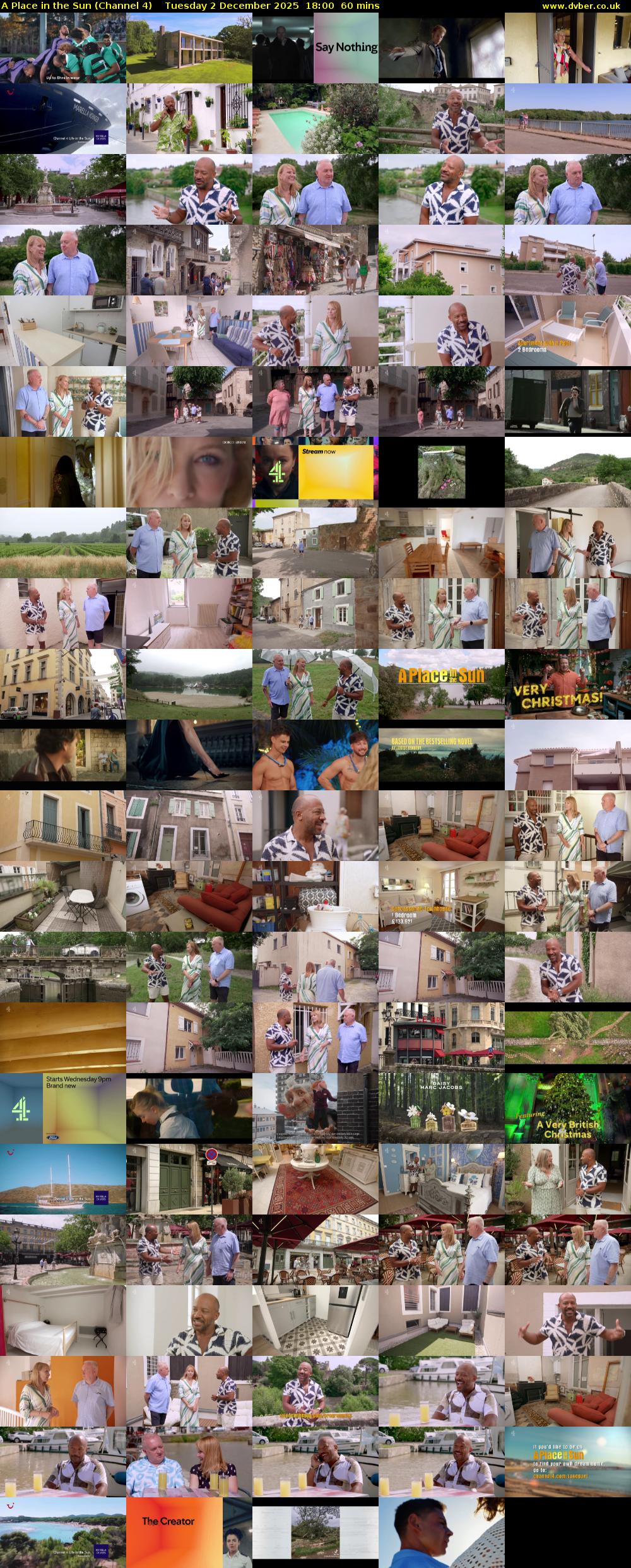 A Place in the Sun (Channel 4) Tuesday 2 December 2025 18:00 - 19:00