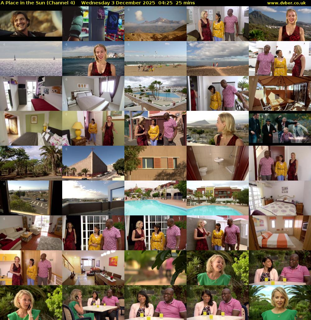 A Place in the Sun (Channel 4) Wednesday 3 December 2025 04:25 - 04:50