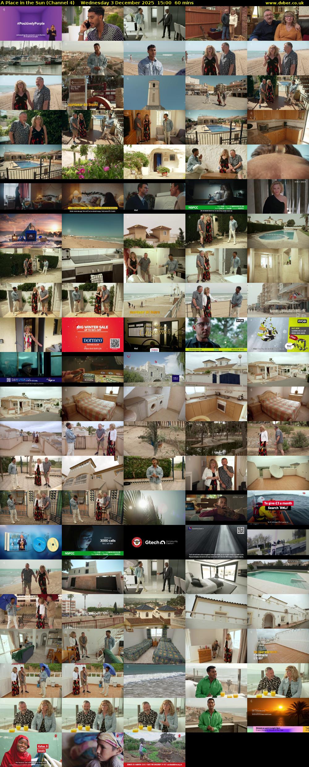 A Place in the Sun (Channel 4) Wednesday 3 December 2025 15:00 - 16:00