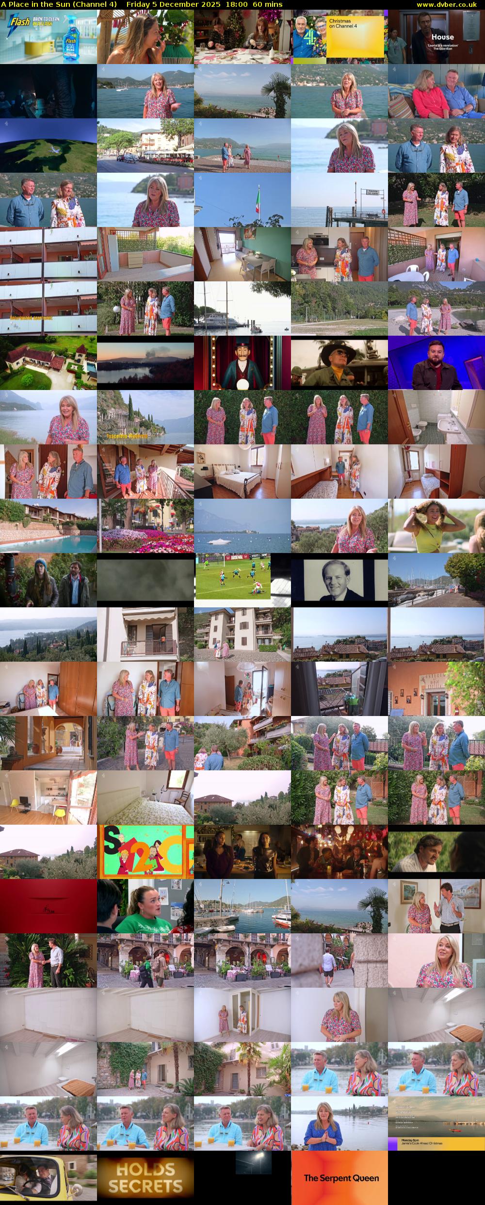 A Place in the Sun (Channel 4) Friday 5 December 2025 18:00 - 19:00