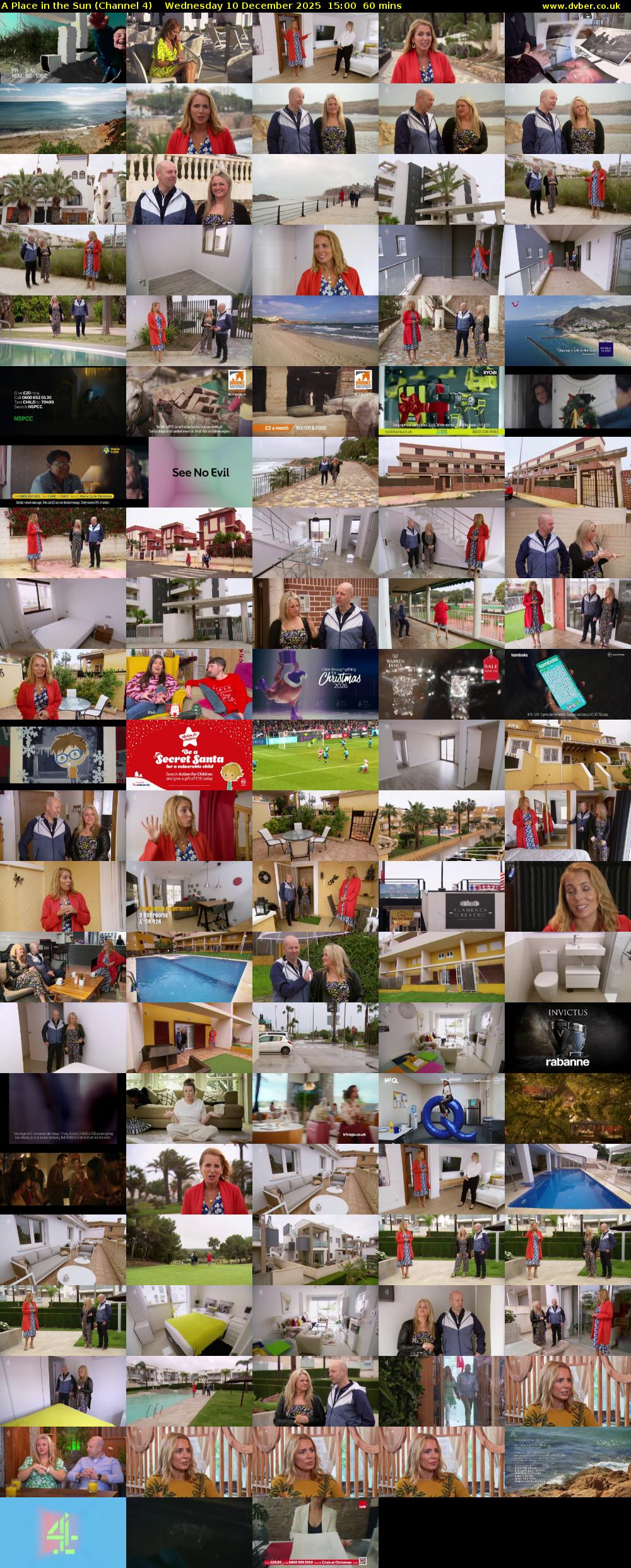 A Place in the Sun (Channel 4) Wednesday 10 December 2025 15:00 - 16:00