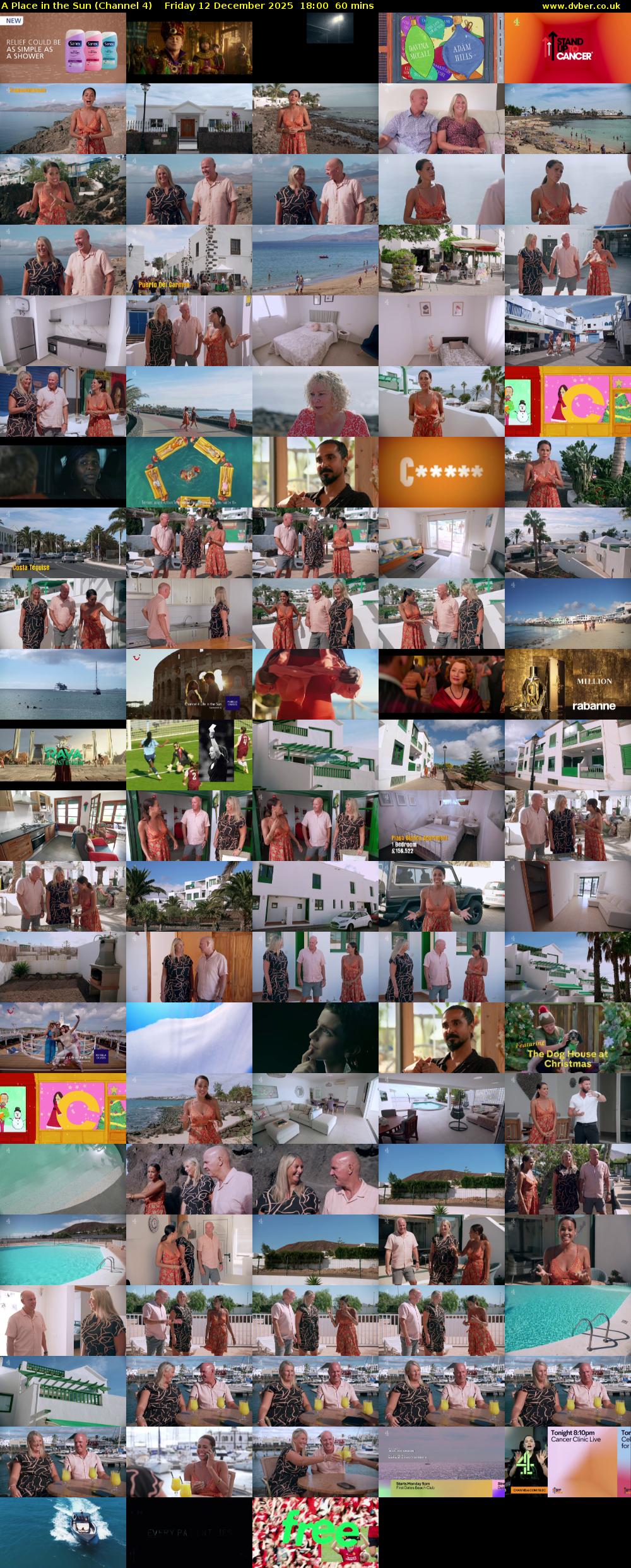 A Place in the Sun (Channel 4) Friday 12 December 2025 18:00 - 19:00