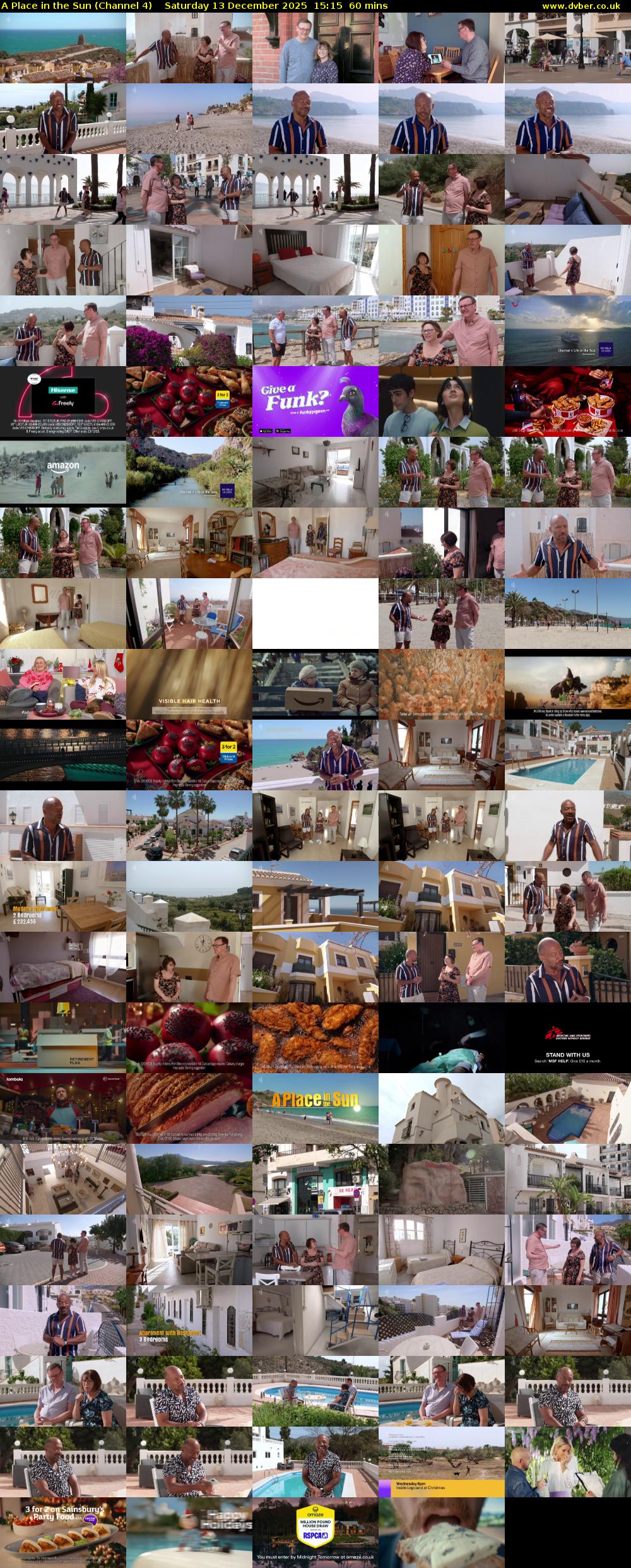 A Place in the Sun (Channel 4) Saturday 13 December 2025 15:15 - 16:15