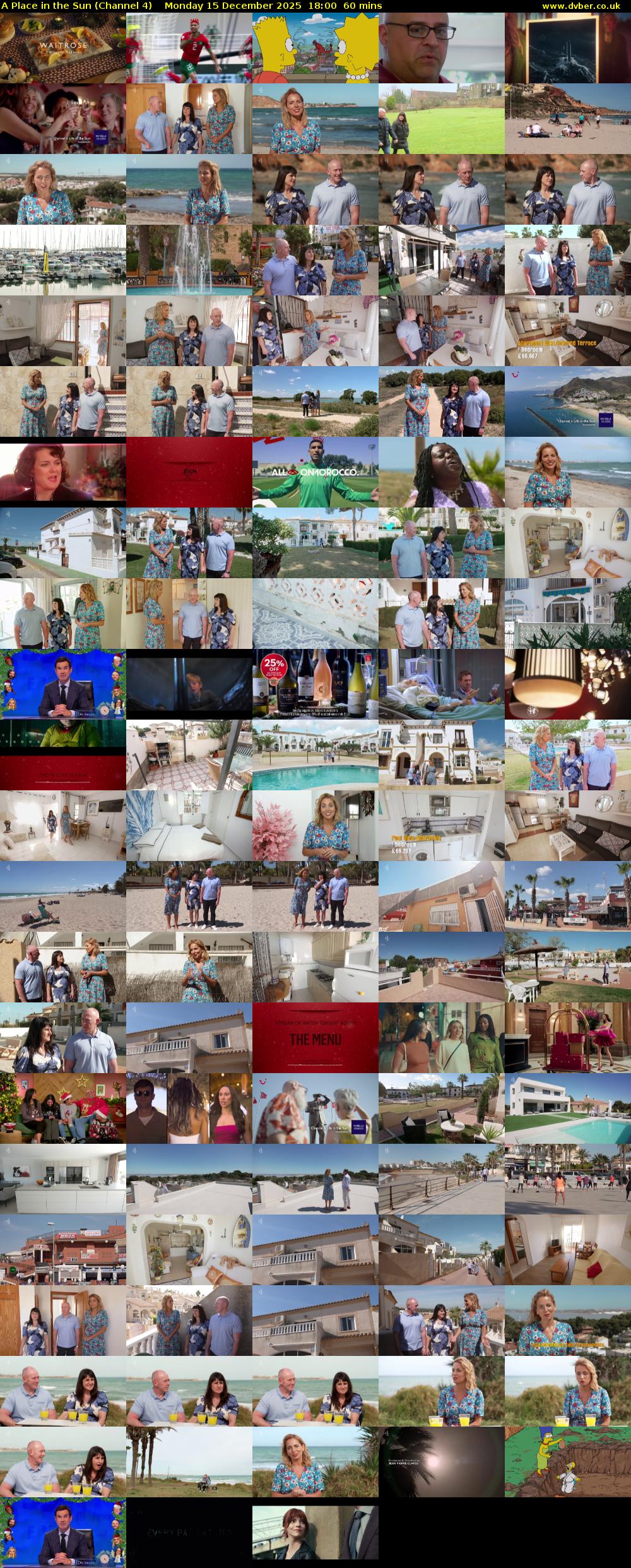 A Place in the Sun (Channel 4) Monday 15 December 2025 18:00 - 19:00