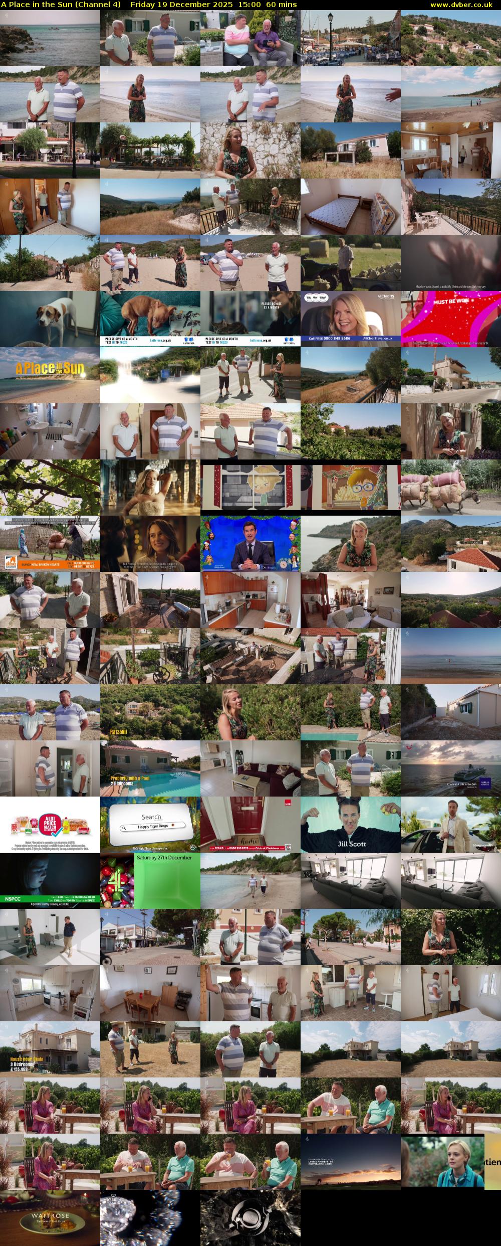 A Place in the Sun (Channel 4) Friday 19 December 2025 15:00 - 16:00