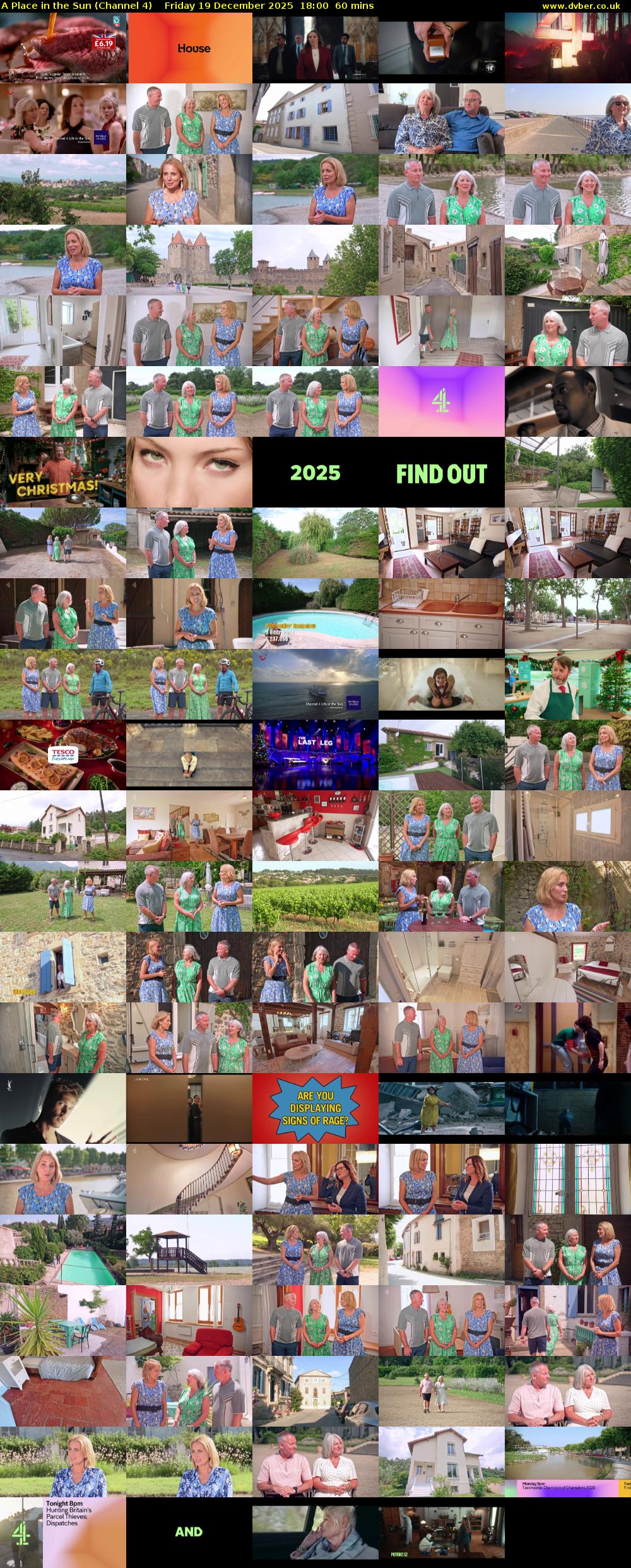 A Place in the Sun (Channel 4) Friday 19 December 2025 18:00 - 19:00