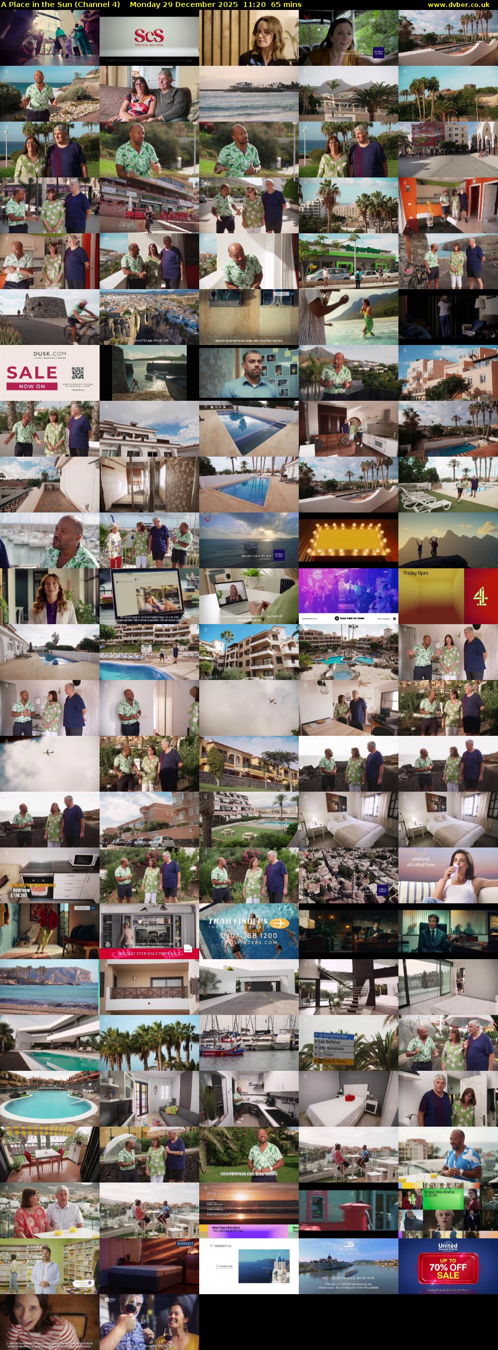 A Place in the Sun (Channel 4) Monday 29 December 2025 11:20 - 12:25