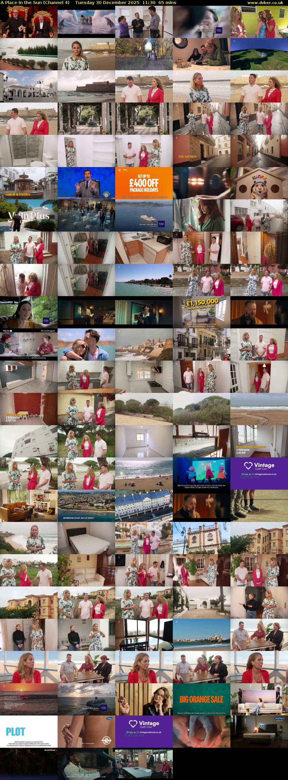 A Place in the Sun (Channel 4) Tuesday 30 December 2025 11:30 - 12:35