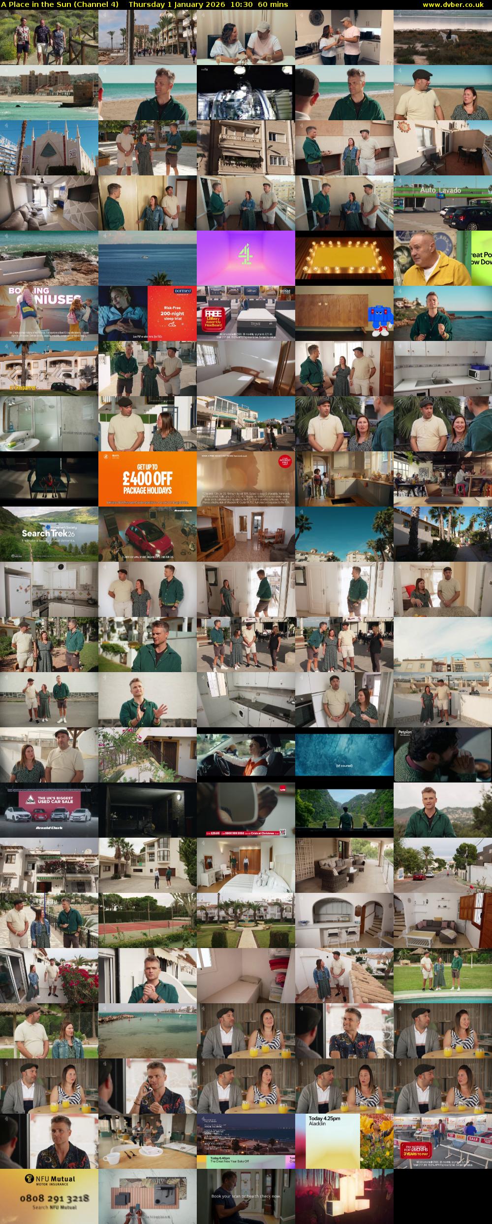 A Place in the Sun (Channel 4) Thursday 1 January 2026 10:30 - 11:30