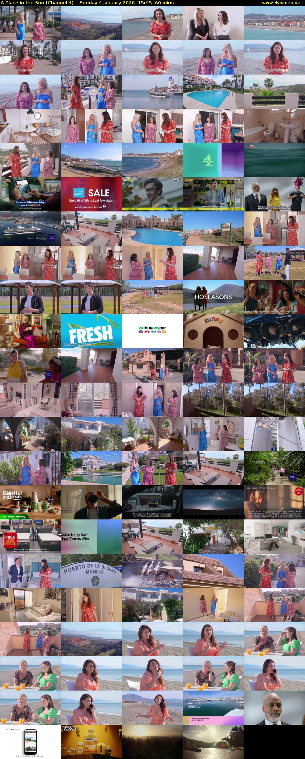 A Place in the Sun (Channel 4) Sunday 4 January 2026 15:45 - 16:45