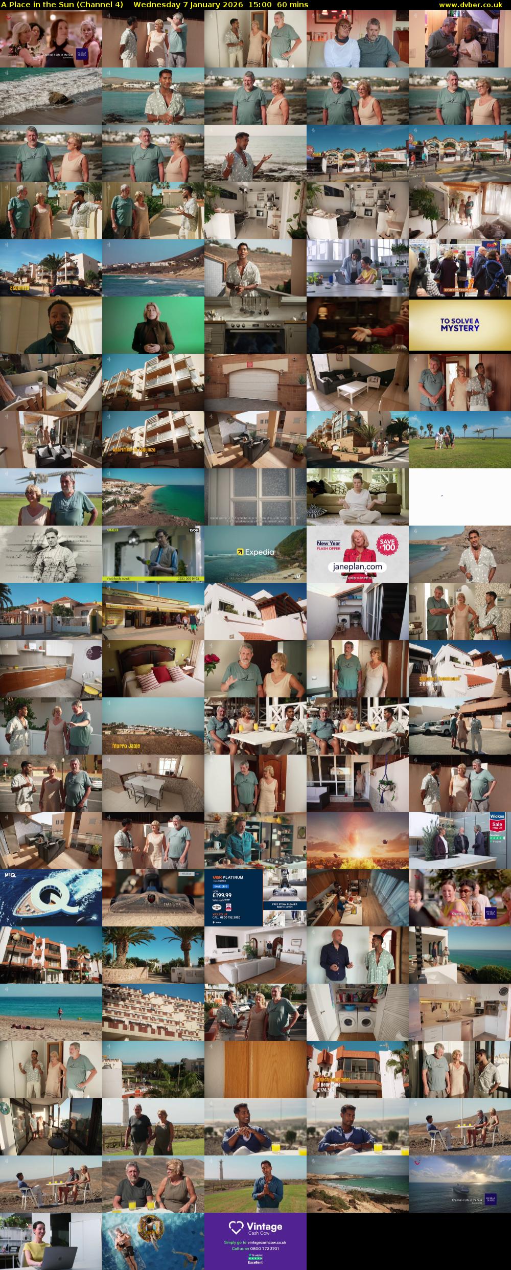 A Place in the Sun (Channel 4) Wednesday 7 January 2026 15:00 - 16:00