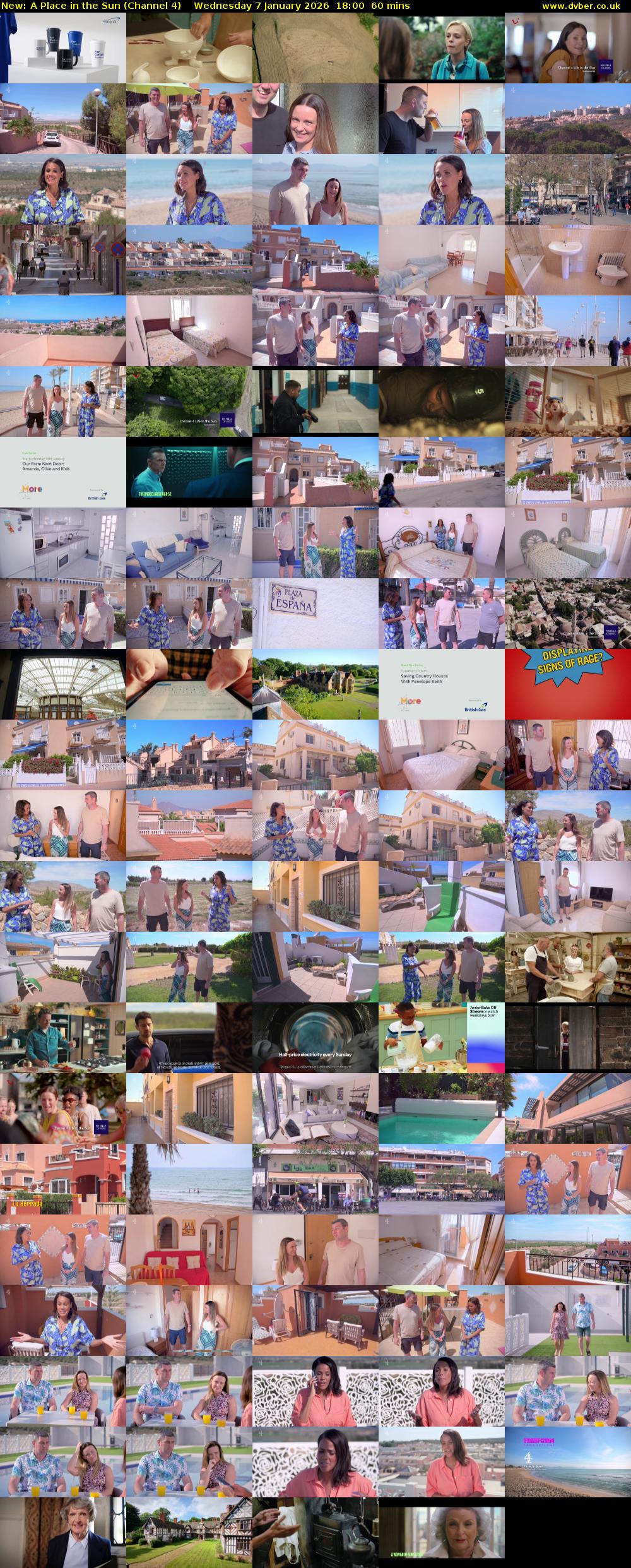 A Place in the Sun (Channel 4) Wednesday 7 January 2026 18:00 - 19:00