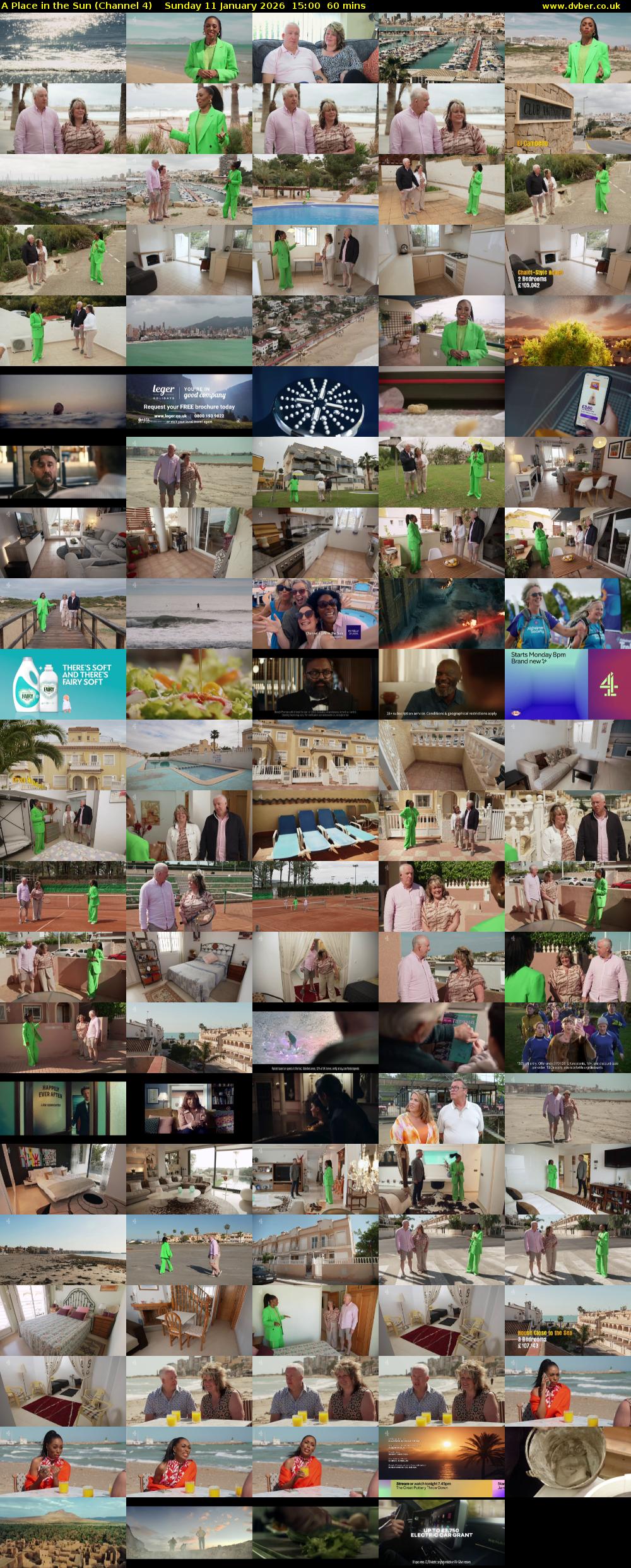 A Place in the Sun (Channel 4) Sunday 11 January 2026 15:00 - 16:00